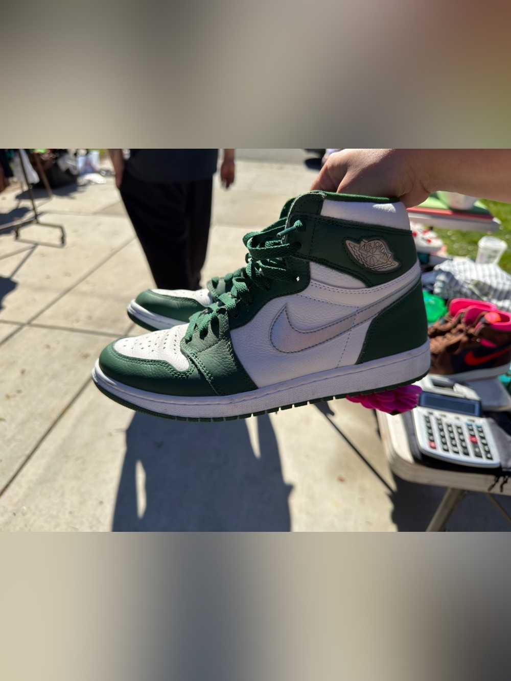 Nike High-Top Sneakers in Green and White